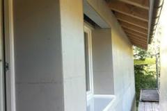 Hinter-belüftete Fassade auf Holzbaukonstruktion aus H2O-Platten für Aussenabrieb.